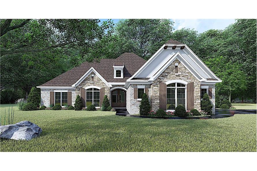 4-Bedroom, 1901 Sq Ft French Home - Plan #193-1054 - Front Exterior