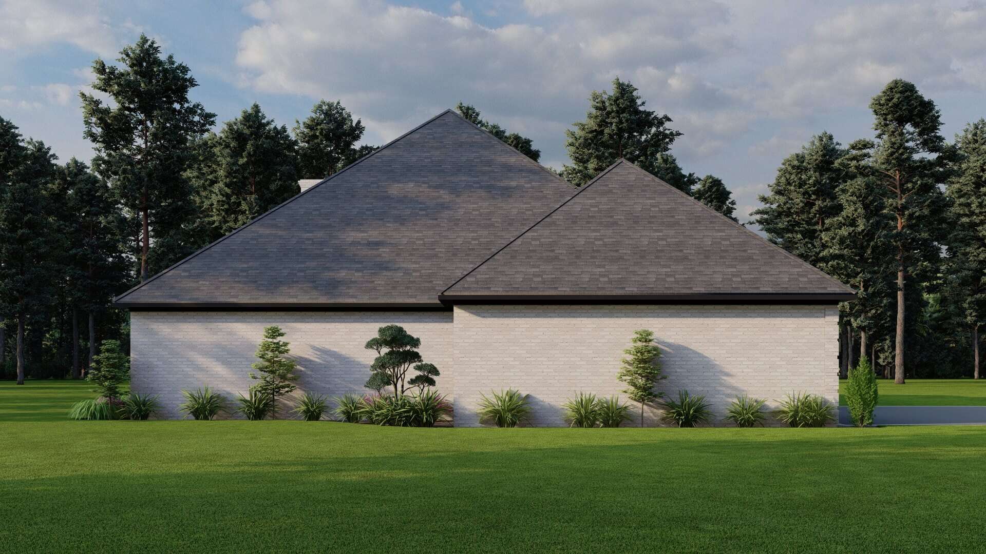 Home Plan Left Elevation of this 5-Bedroom,3264 Sq Ft Plan -193-1059