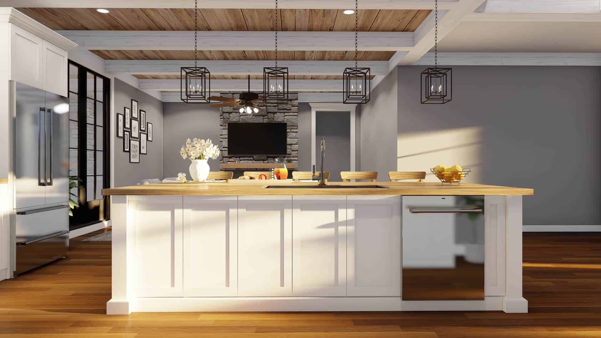 Kitchen: Kitchen Island of this 3-Bedroom,2199 Sq Ft Plan -193-1060