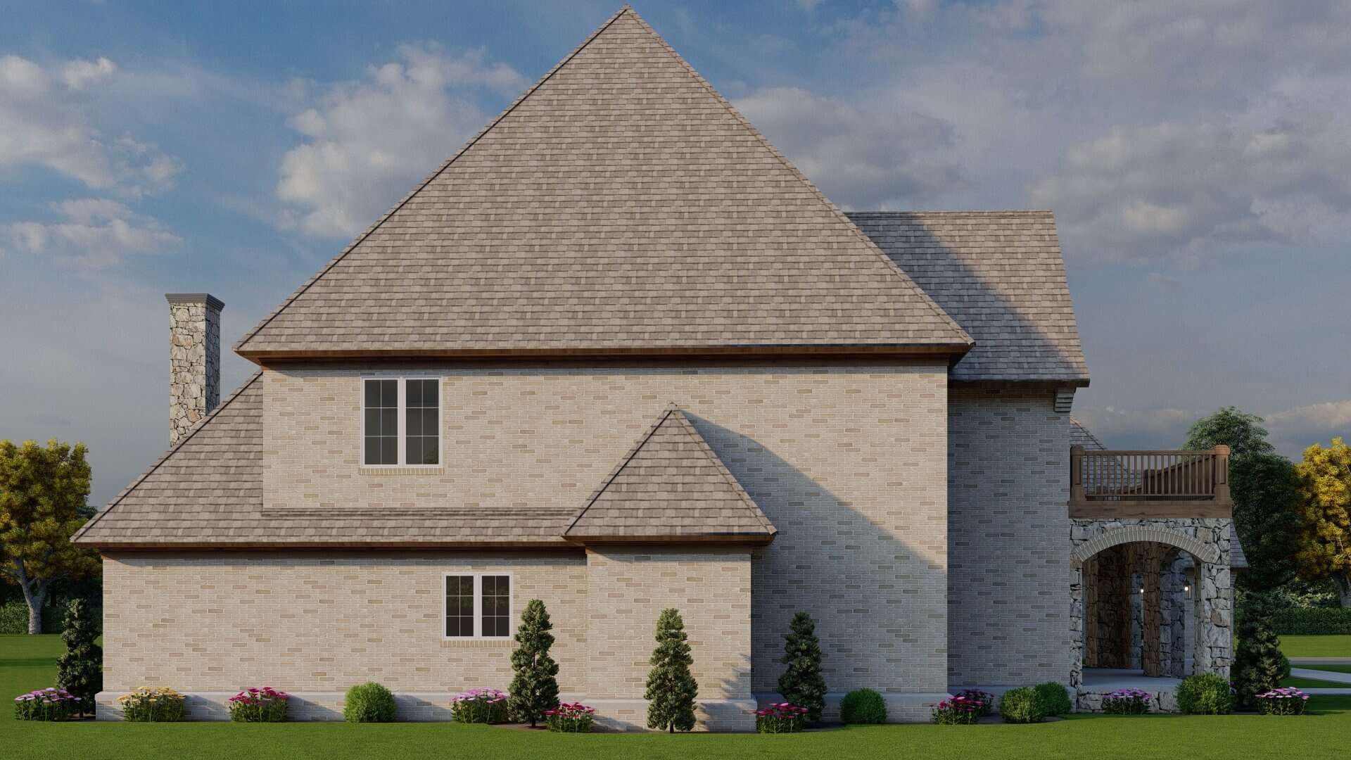 Left Side View of this 4-Bedroom,6001 Sq Ft Plan -193-1065