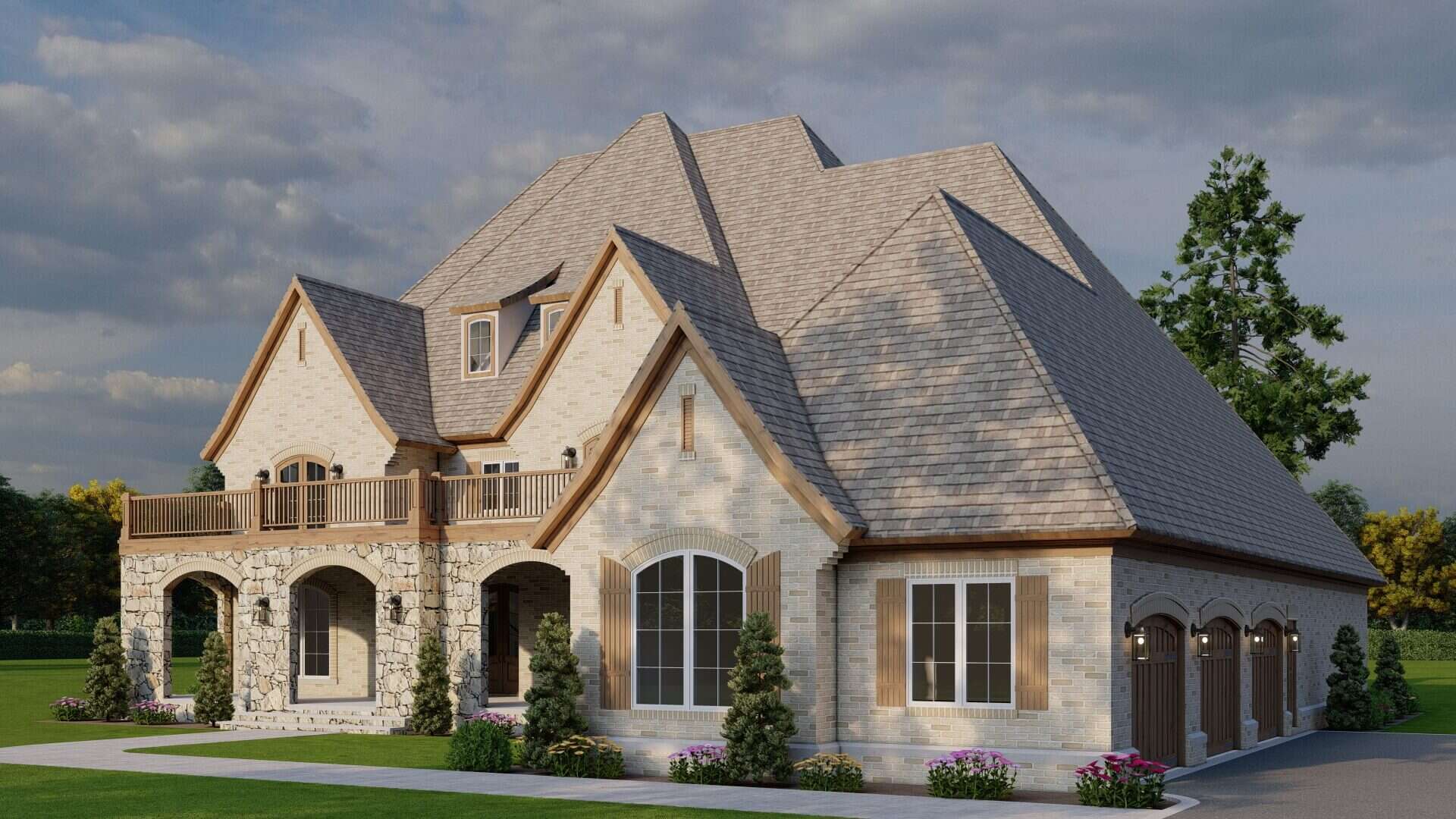 Front View of this 4-Bedroom,6001 Sq Ft Plan -193-1065