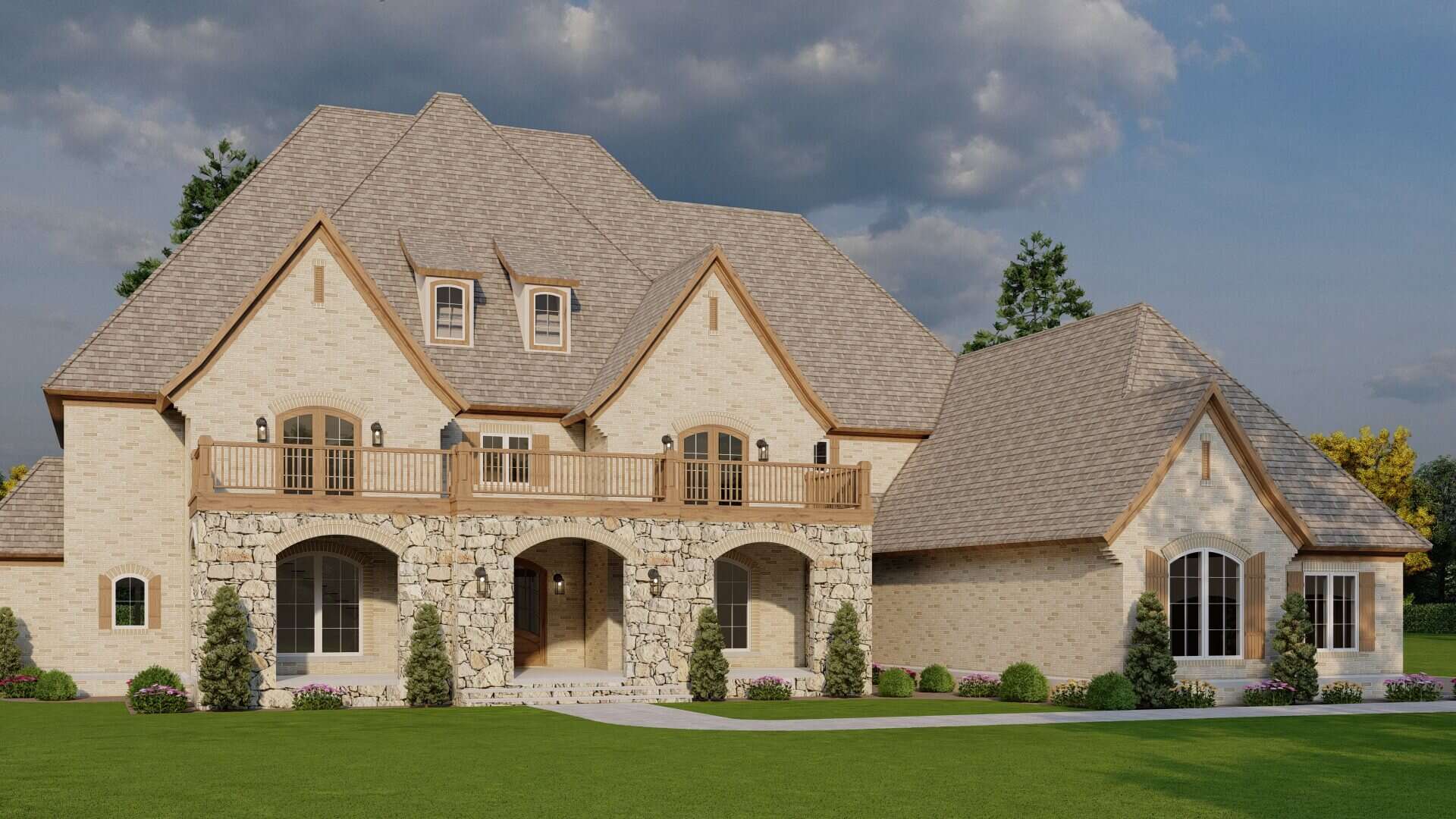 Front View of this 4-Bedroom,6001 Sq Ft Plan -193-1065