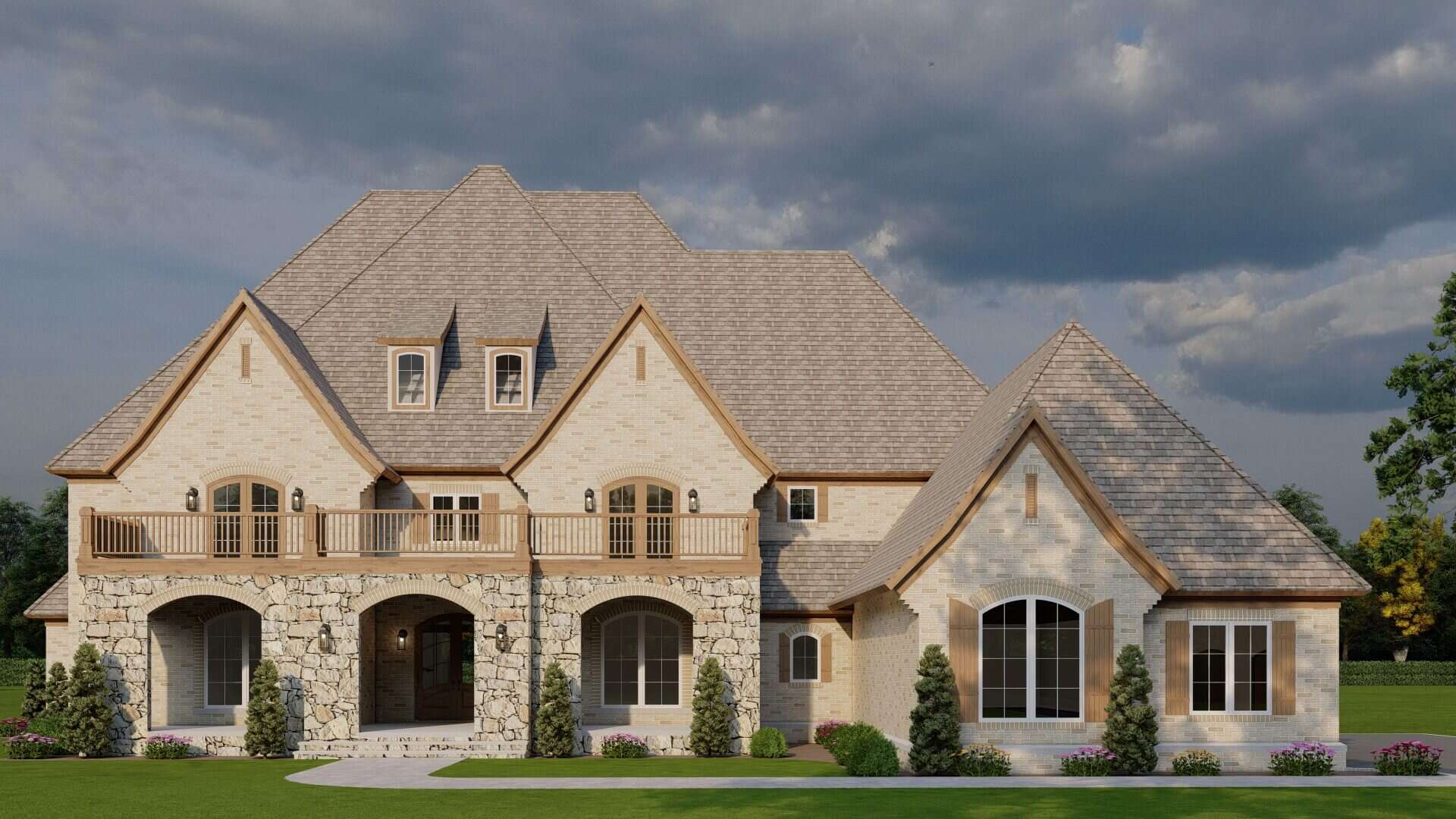 European home plans (ThePlanCollection: Plan #193-1065)