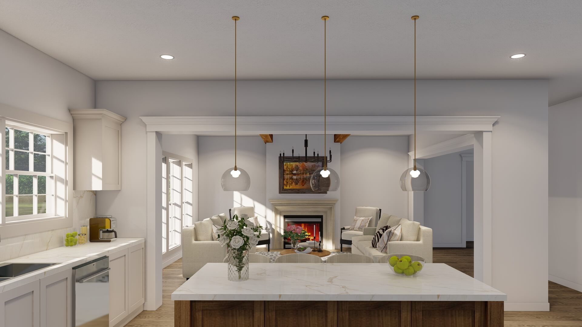 Kitchen: Kitchen Island of this 5-Bedroom,3526 Sq Ft Plan -193-1068