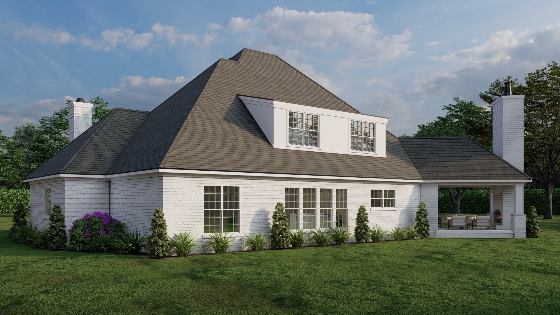 Rear View of this 5-Bedroom,3526 Sq Ft Plan -193-1068
