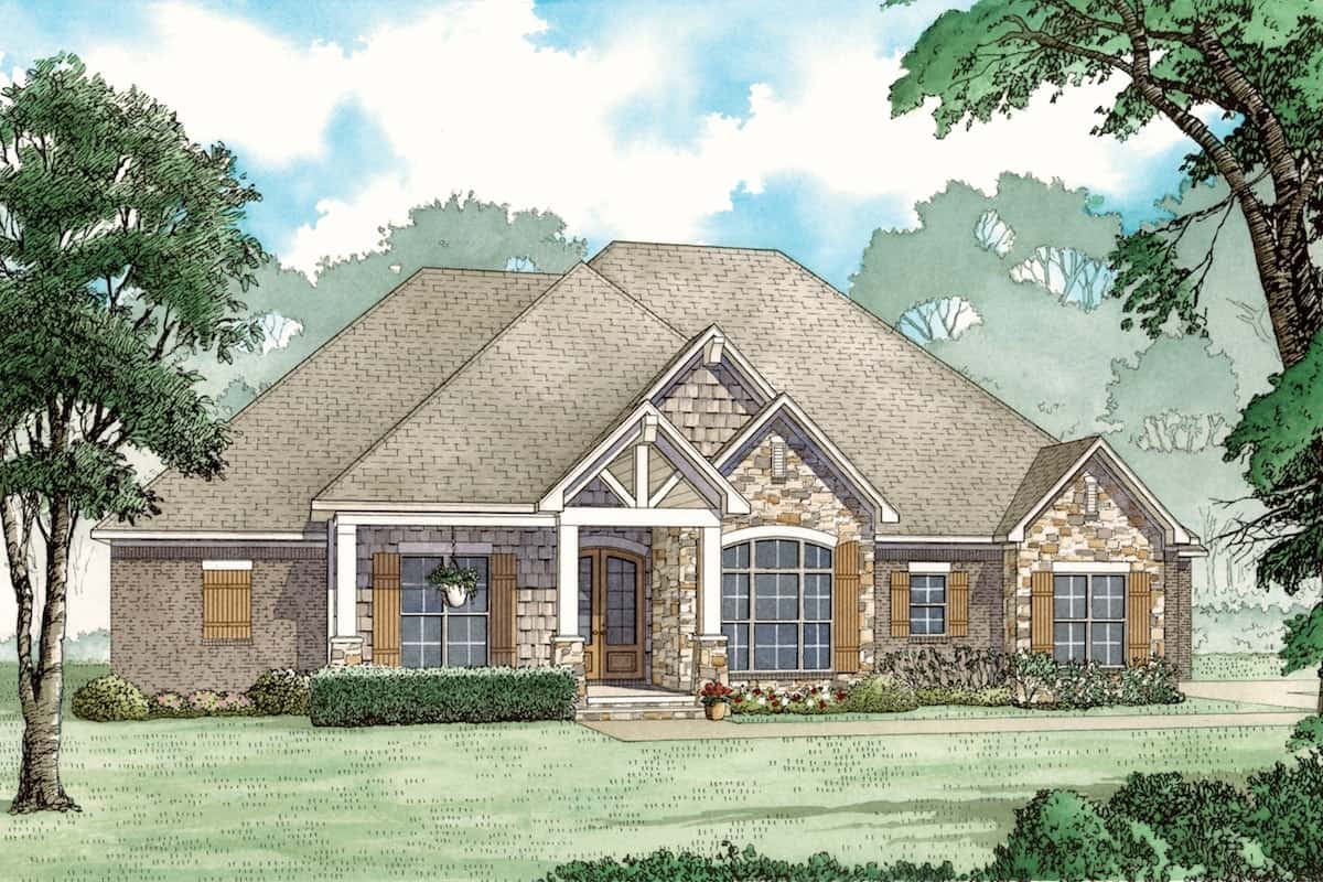 Front View of this 3-Bedroom,2253 Sq Ft Plan -193-1069
