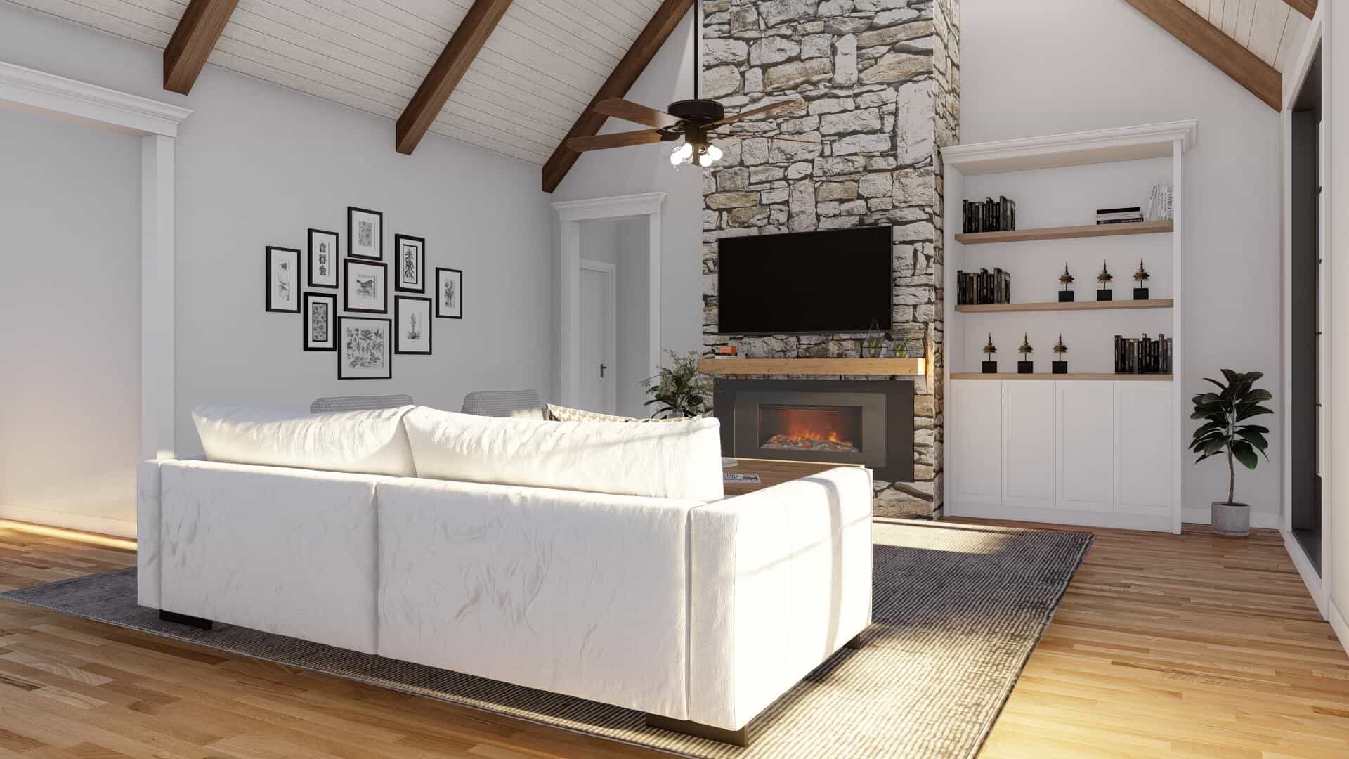 Great Room: Fireplace of this 3-Bedroom,2253 Sq Ft Plan -193-1069