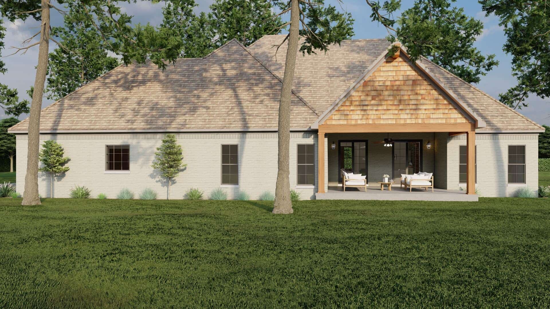 Rear View of this 3-Bedroom,2253 Sq Ft Plan -193-1069