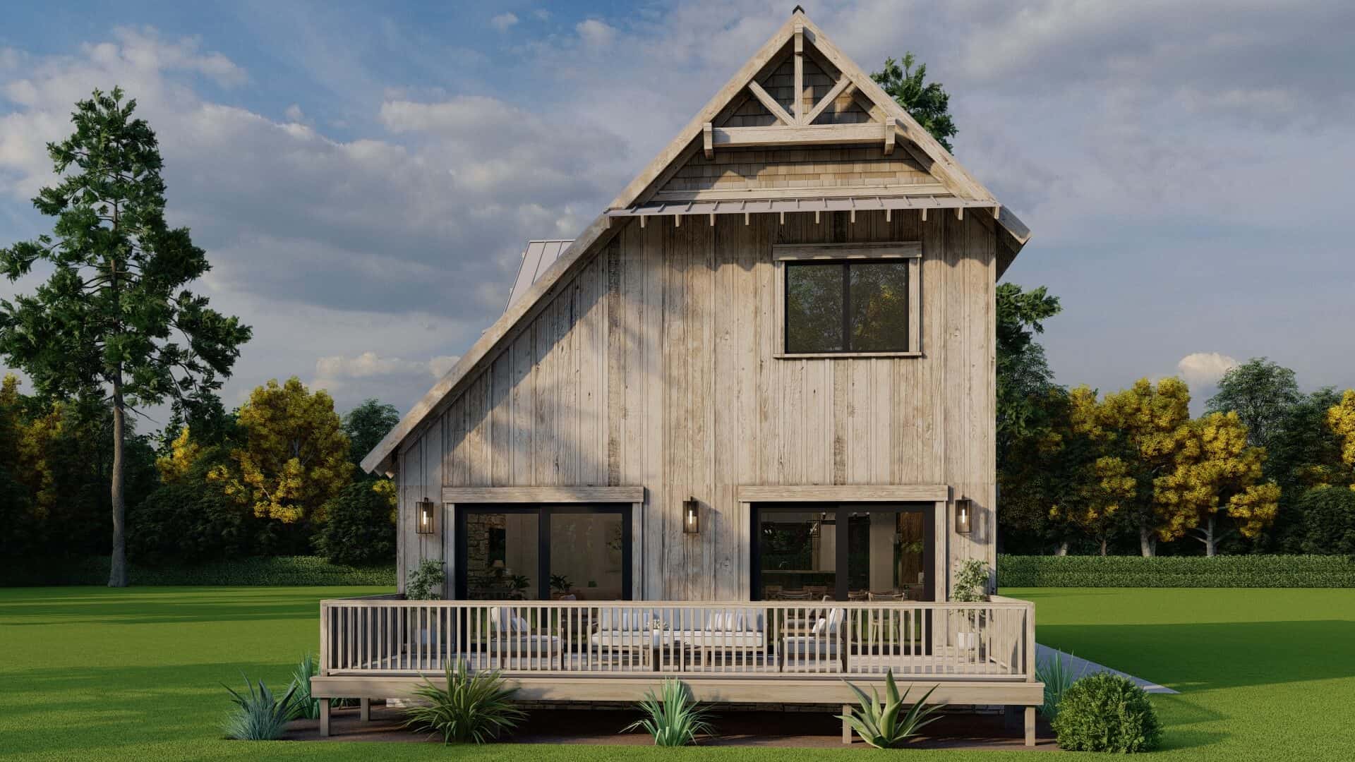 Rear View of this 3-Bedroom,1706 Sq Ft Plan -193-1070