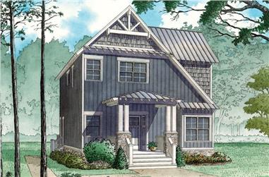 3-Bedroom, 1706 Sq Ft Arts and Crafts House - Plan #193-1070 - Front Exterior