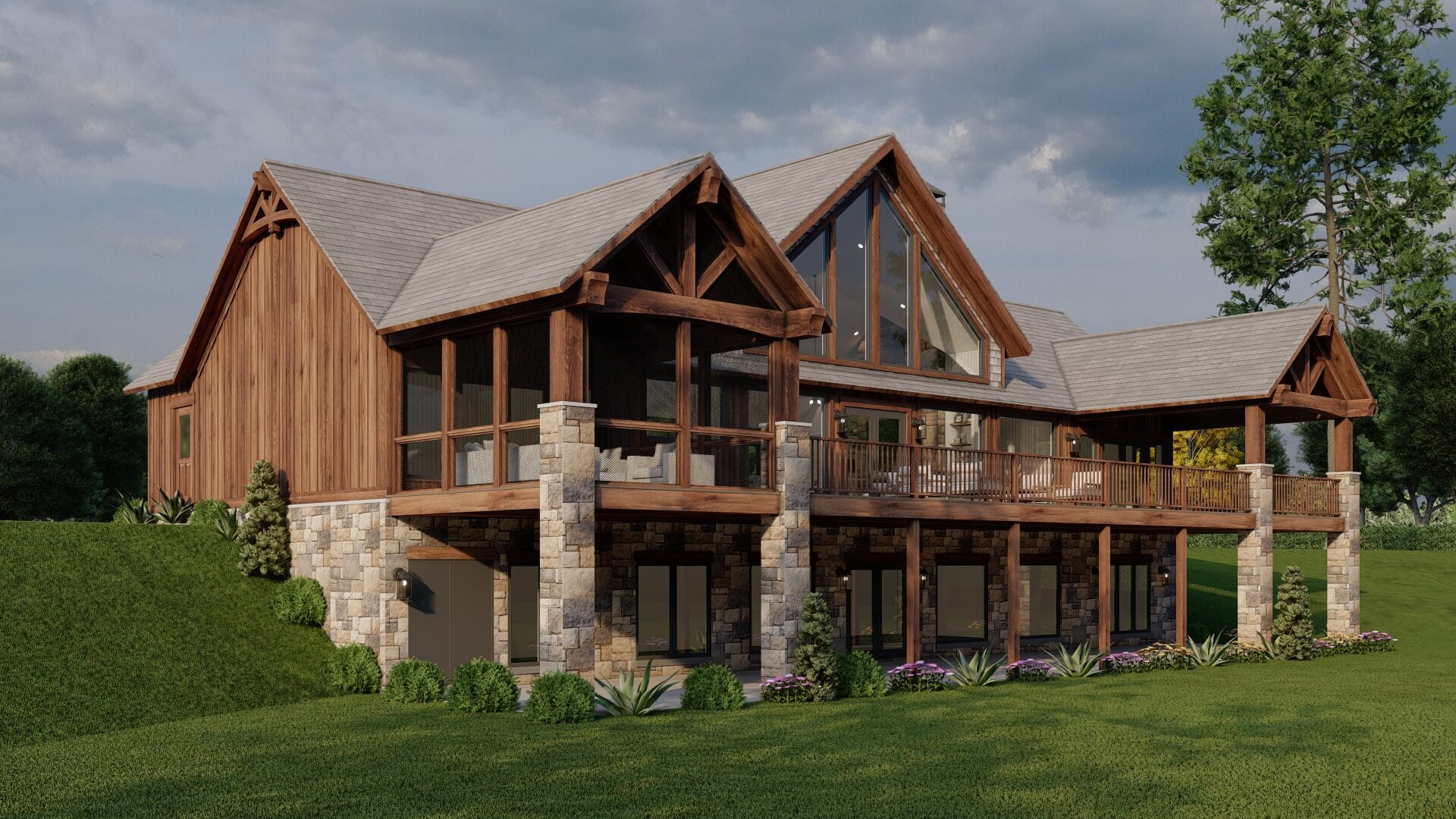 Rear View of this 3-Bedroom,3415 Sq Ft Plan -193-1078