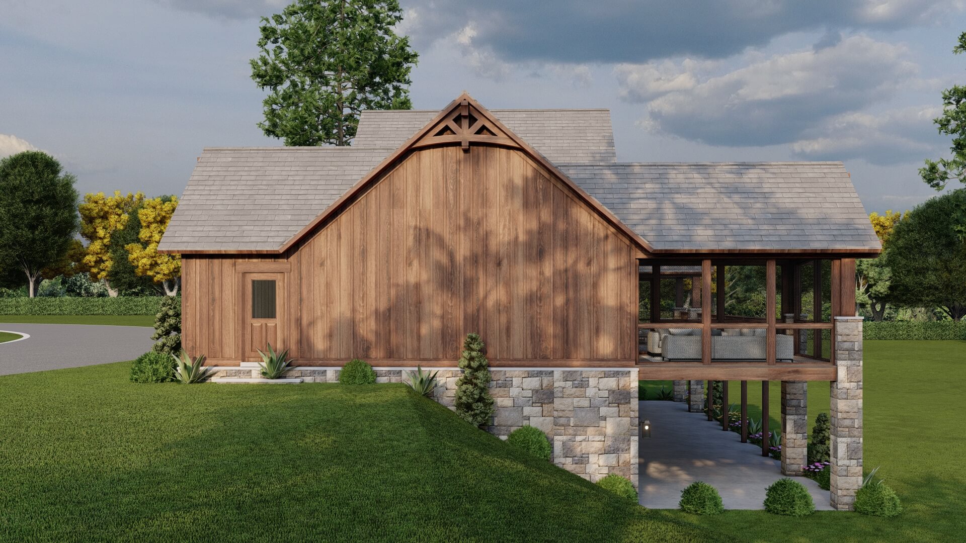 Home Plan Right Elevation of this 3-Bedroom,3415 Sq Ft Plan -193-1078