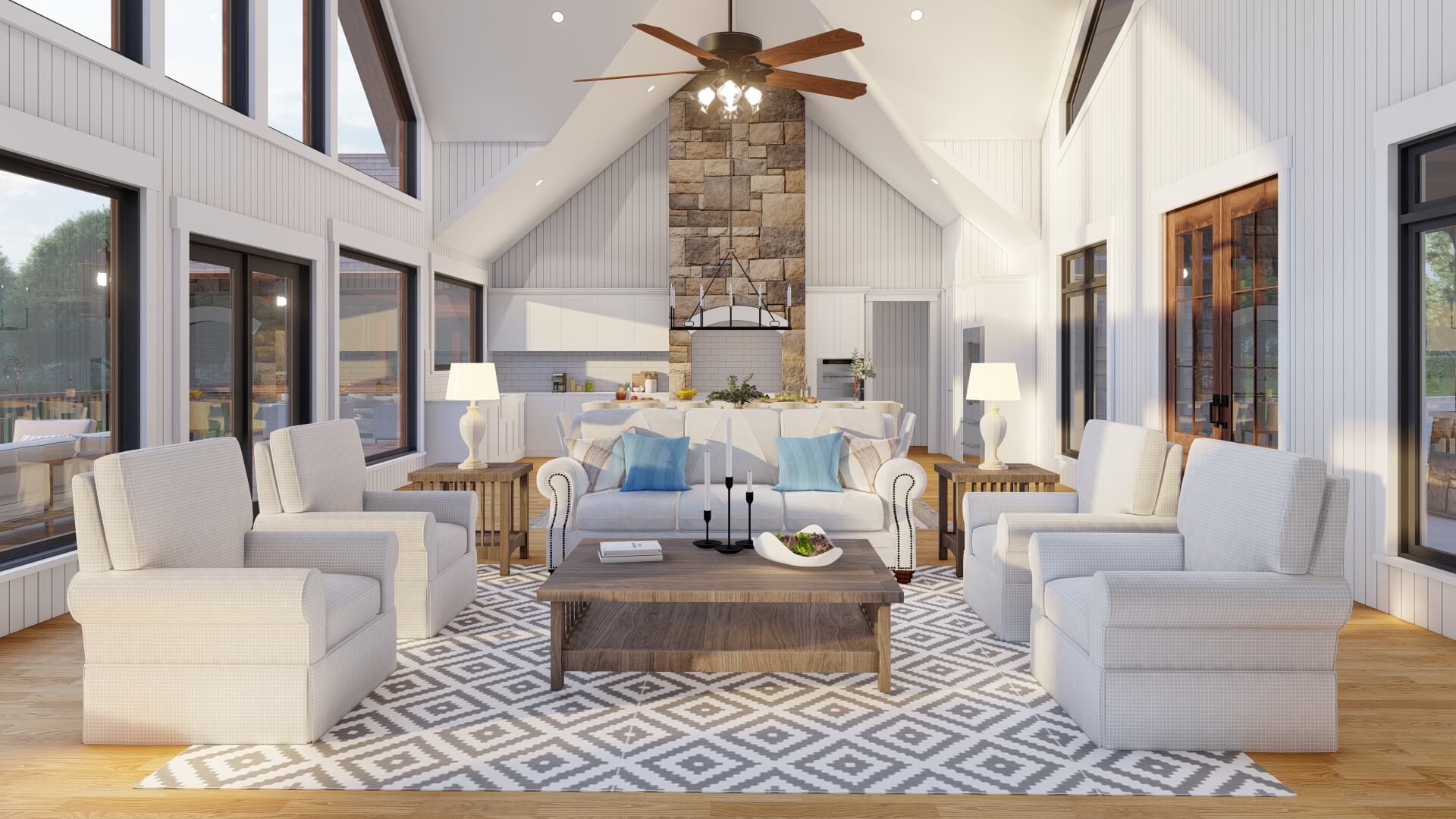 Great Room: Holidays of this 3-Bedroom,3415 Sq Ft Plan -193-1078