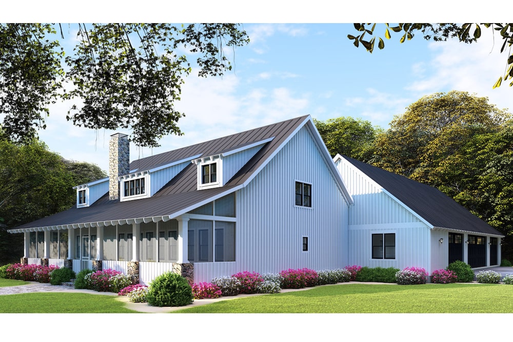 Side View of this 5-Bedroom, 2860 Sq Ft Plan - 193-1083