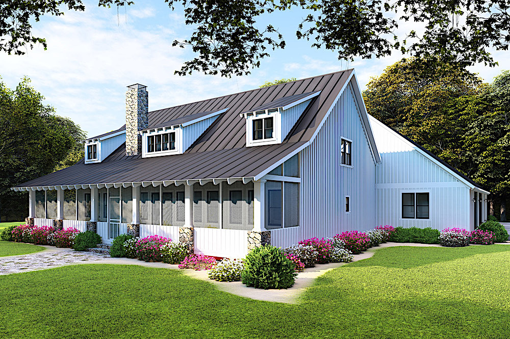 Side View of this 5-Bedroom, 2860 Sq Ft Plan - 193-1083