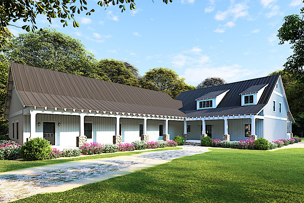 Side View of this 5-Bedroom, 2860 Sq Ft Plan - 193-1083