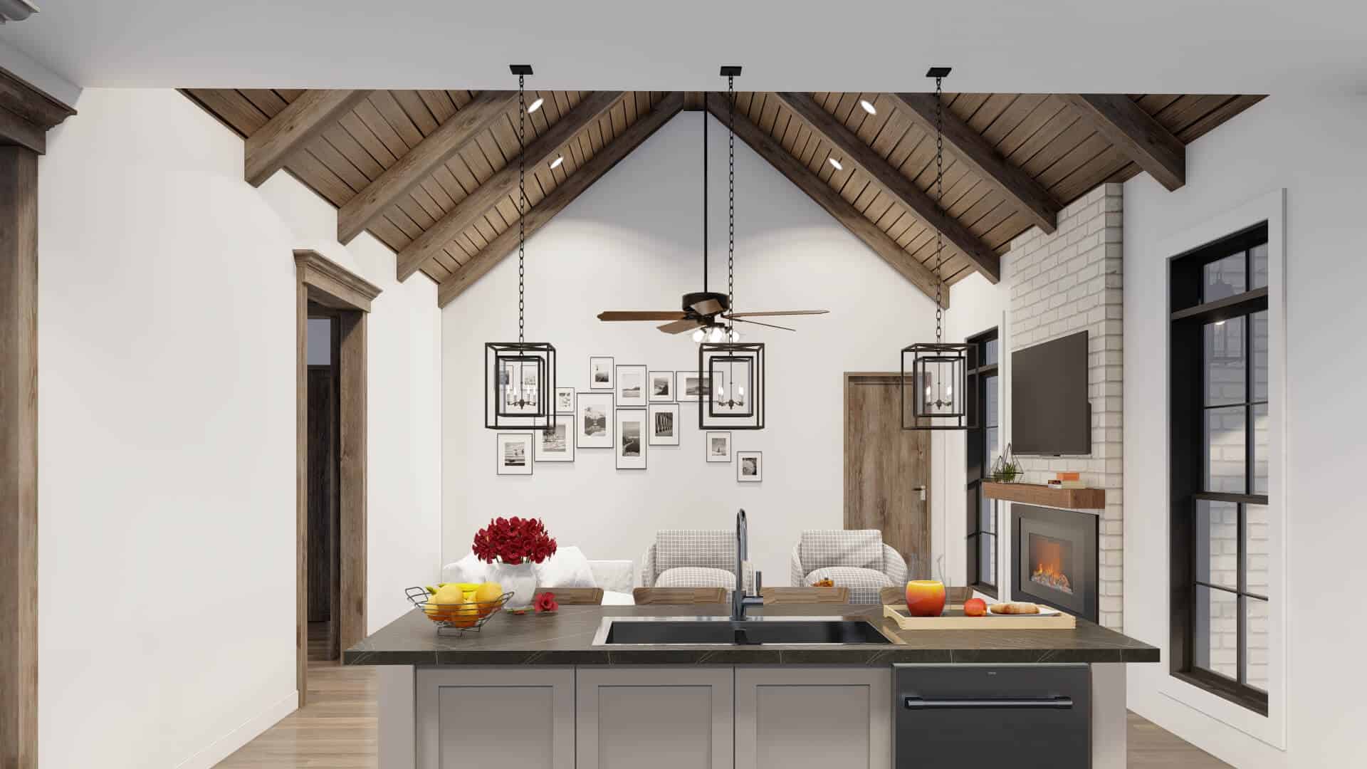 Kitchen: Kitchen Island of this 3-Bedroom,1757 Sq Ft Plan -193-1085