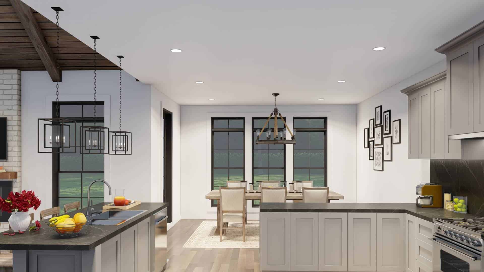 Kitchen: Breakfast Bar of this 3-Bedroom,1757 Sq Ft Plan -193-1085