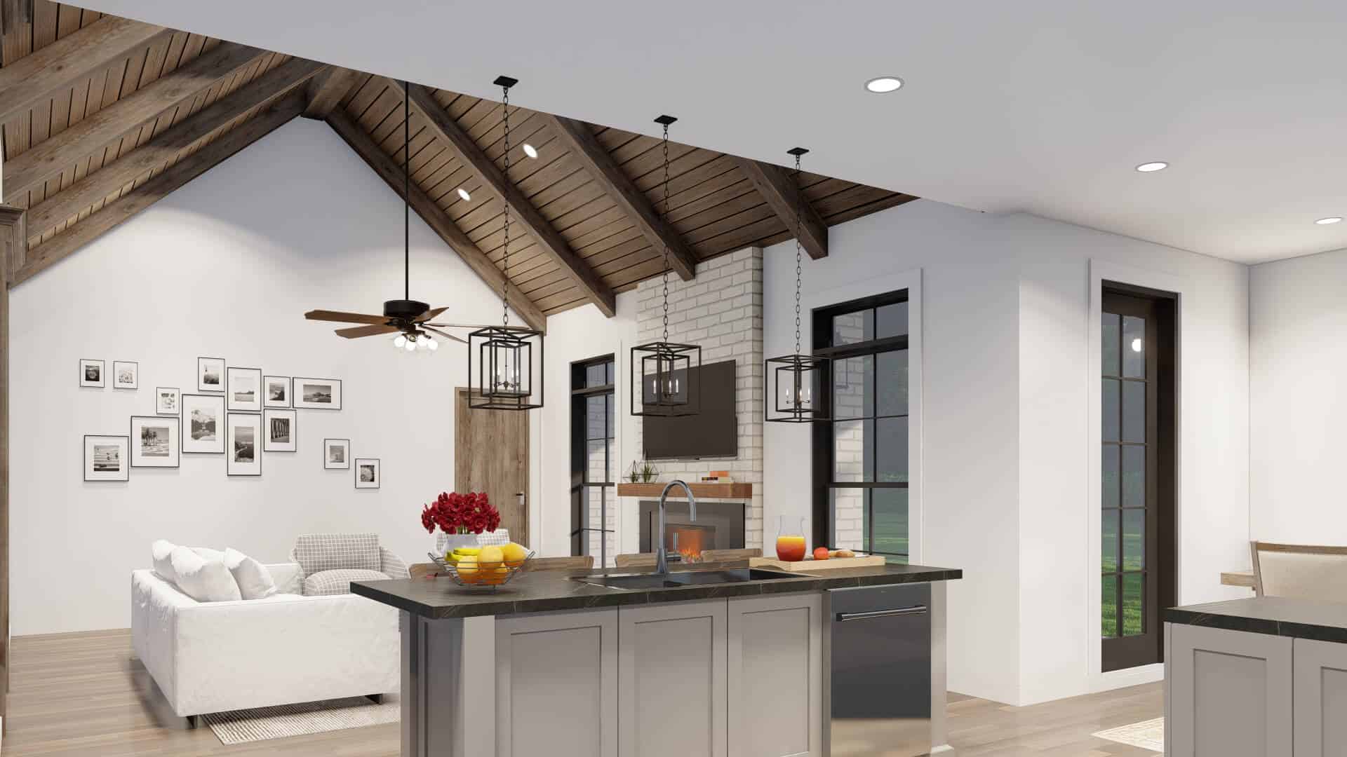 Kitchen: Kitchen Island of this 3-Bedroom,1757 Sq Ft Plan -193-1085