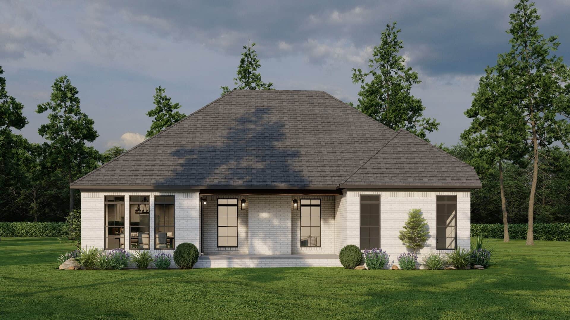 Rear View of this 3-Bedroom,1757 Sq Ft Plan -193-1085