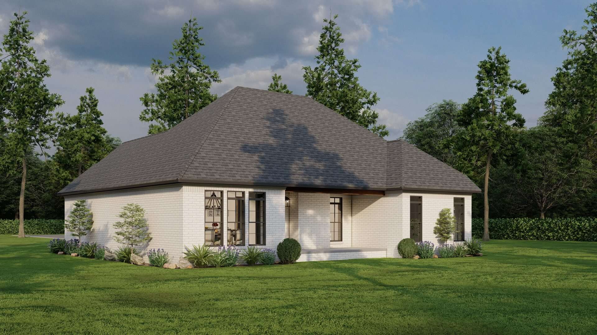 Rear View of this 3-Bedroom,1757 Sq Ft Plan -193-1085