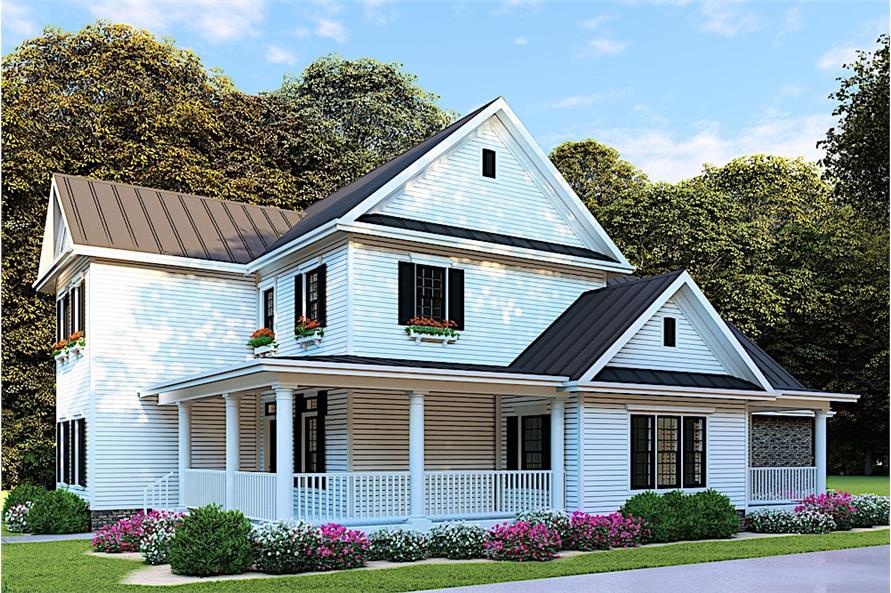 Side View of this 4-Bedroom, 2268 Sq Ft Plan - 193-1088