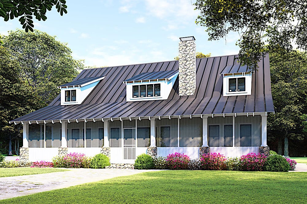 Rear View of this 3-Bedroom, 1982 Sq Ft Plan - 193-1093