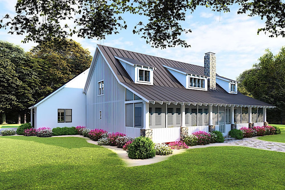 Side View of this 3-Bedroom, 1982 Sq Ft Plan - 193-1093