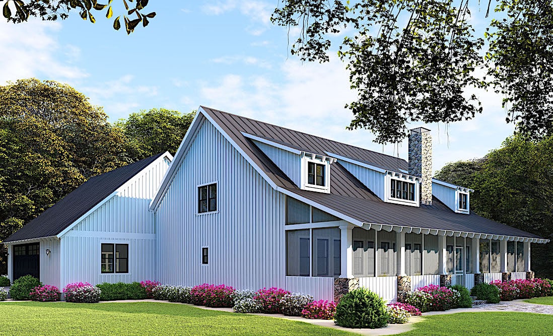 Side View of this 3-Bedroom, 1982 Sq Ft Plan - 193-1093