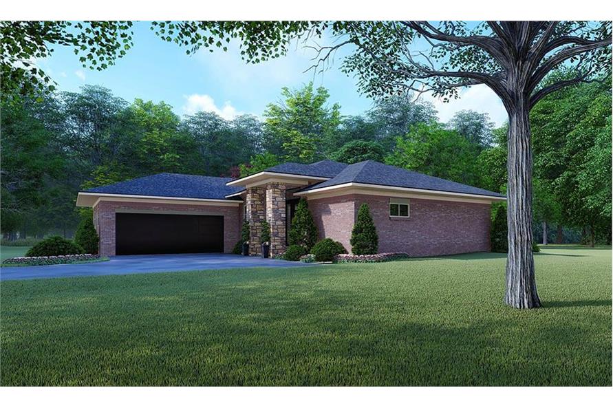 Home Plan Right Elevation of this 4-Bedroom,1649 Sq Ft Plan -193-1100