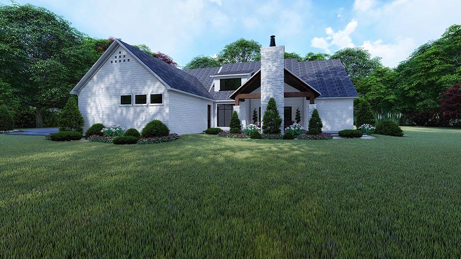 Rear View of this 3-Bedroom, 2641 Sq Ft Plan - 193-1131