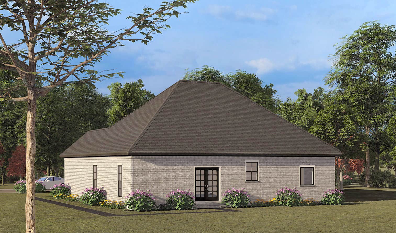 Rear View of this 4-Bedroom, 1783 Sq Ft Plan - 193-1138