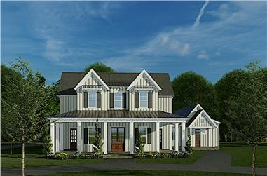 6-Bedroom, 3934 Sq Ft Farmhouse House - Plan #193-1141 - Front Exterior