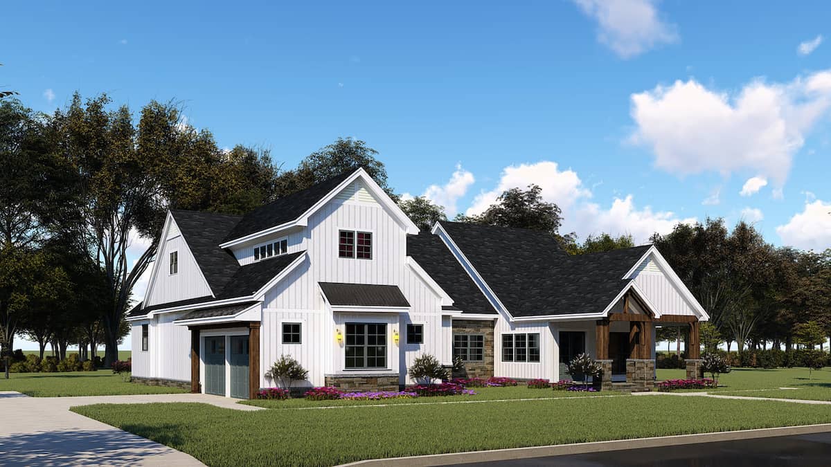Side View of this 3-Bedroom, 2073 Sq Ft Plan - 193-1144