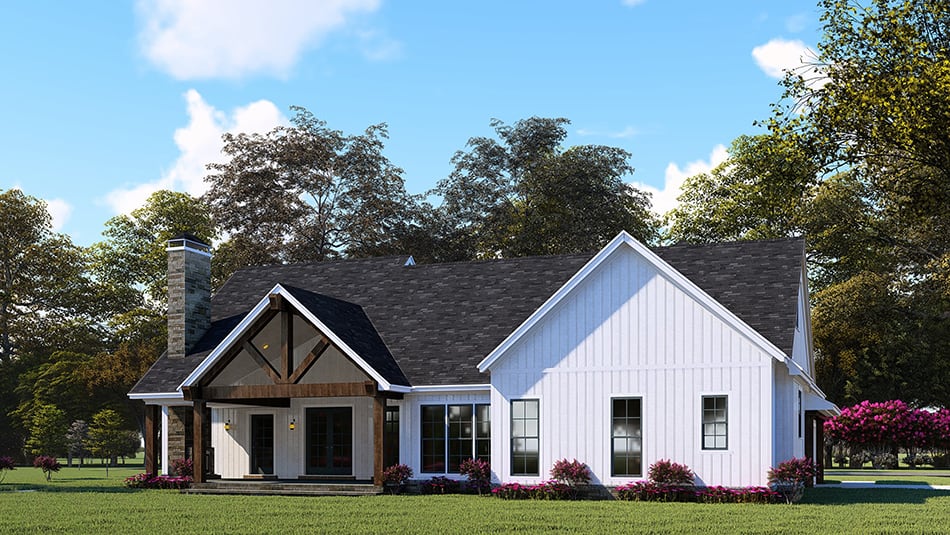 Rear View of this 3-Bedroom, 2073 Sq Ft Plan - 193-1144