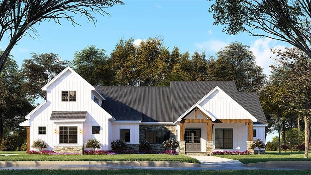 Front View of this 3-Bedroom, 2073 Sq Ft Plan - 193-1144