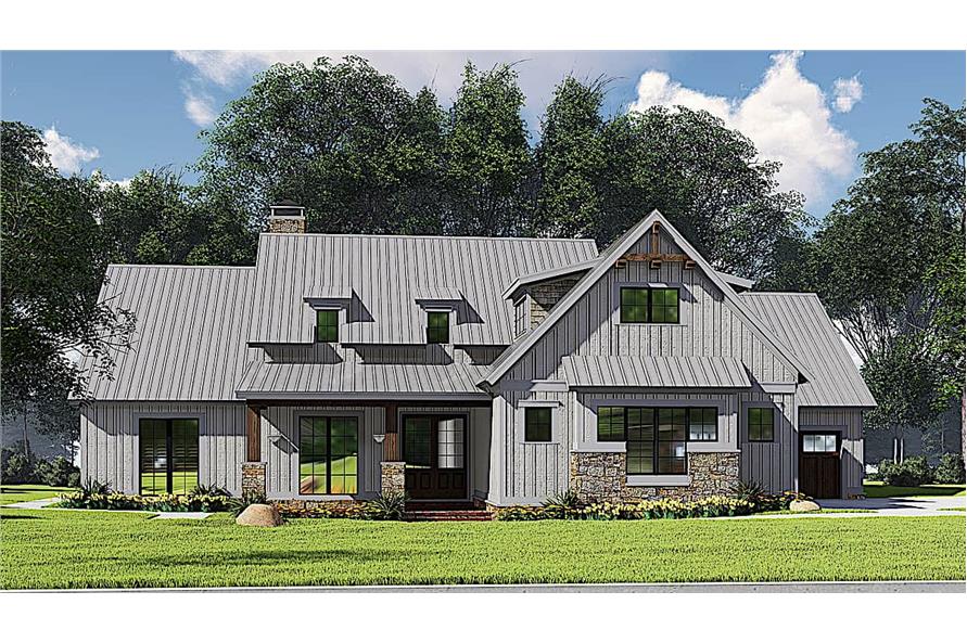 193-1145: Home Plan Rendering-Front View