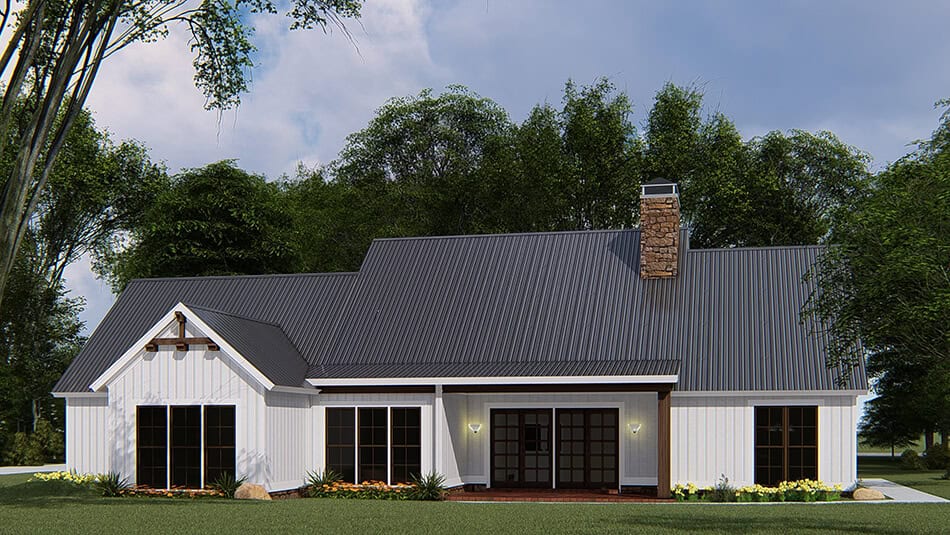 Rear View of this 4-Bedroom,1897 Sq Ft Plan -193-1145