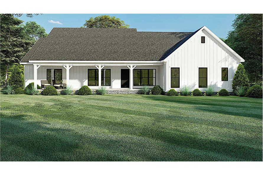 Rear View of this 4-Bedroom, 2294 Sq Ft Plan - 193-1150