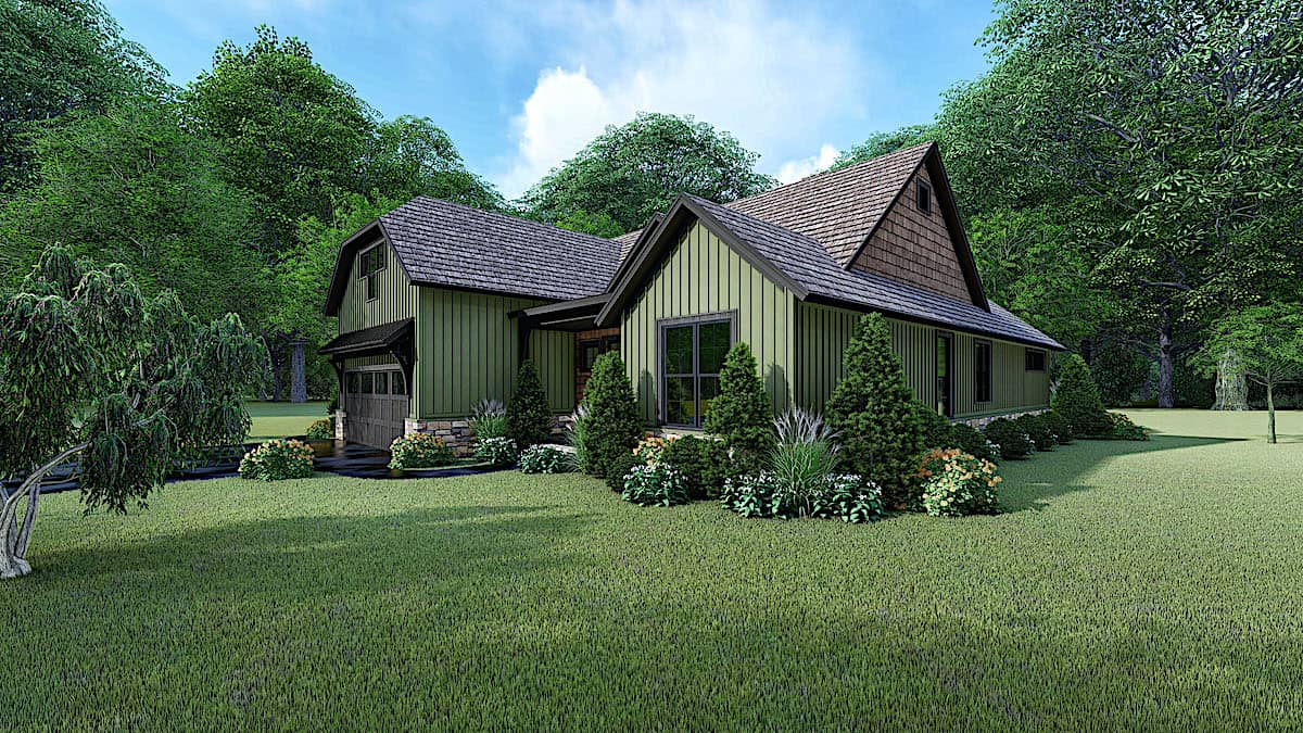 Right Side View of this 3-Bedroom, 1998 Sq Ft Plan - 193-1153