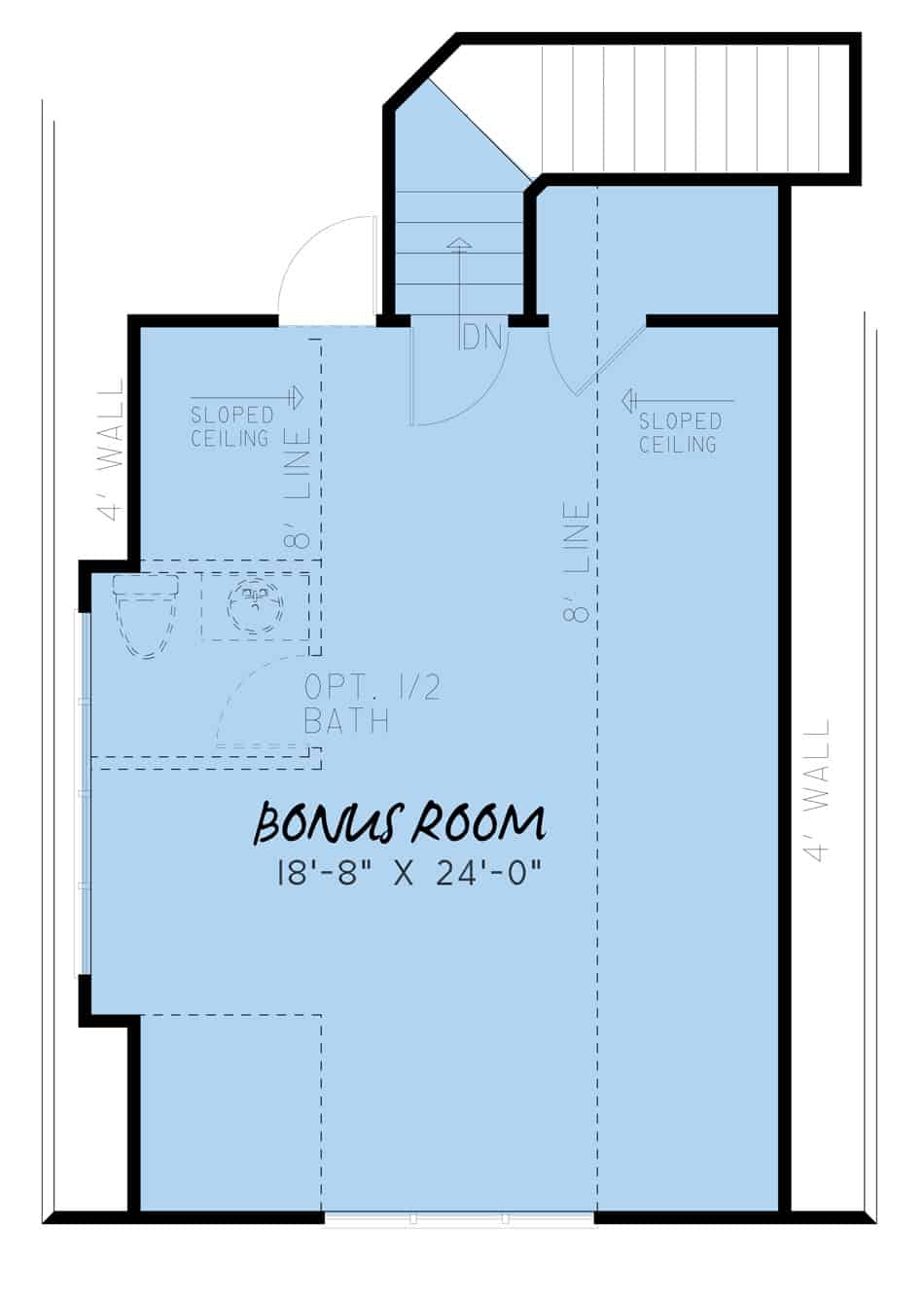 Floor Plan Upper Level of Southern Plan #193-1153