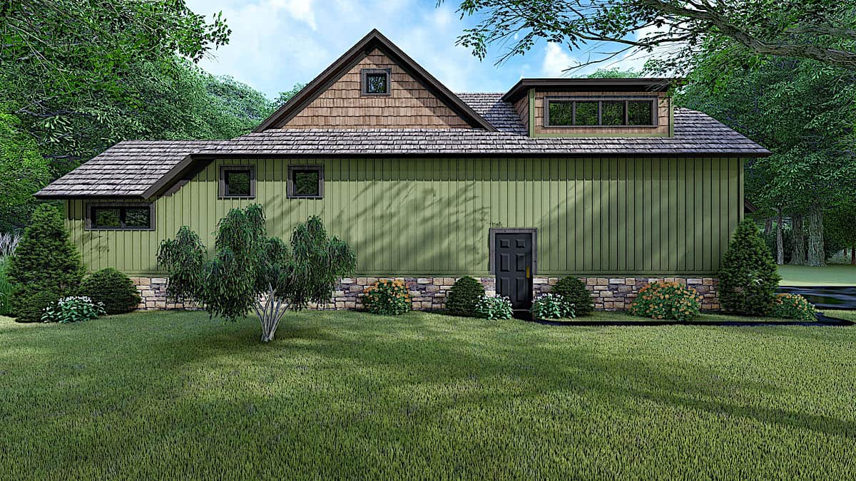 Left Side View of this 3-Bedroom, 1998 Sq Ft Plan - 193-1153