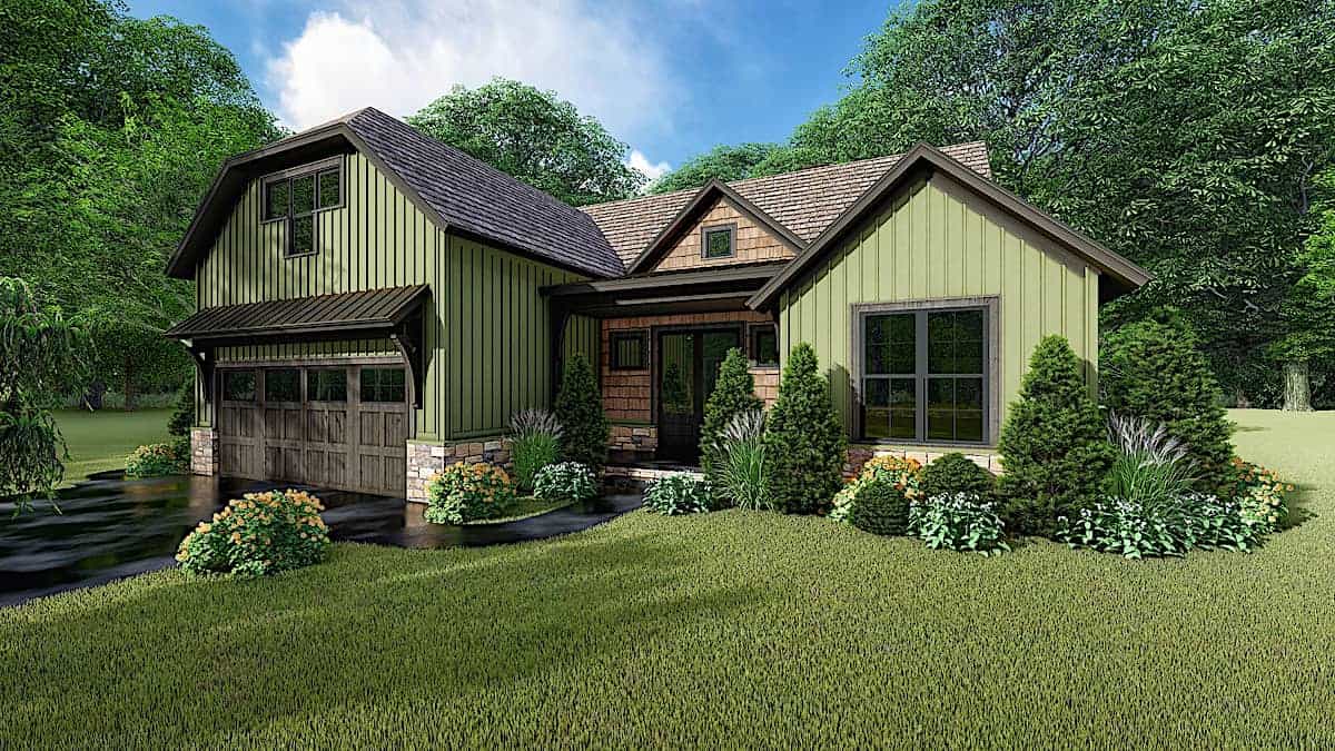Front View of this 3-Bedroom, 1998 Sq Ft Plan - 193-1153