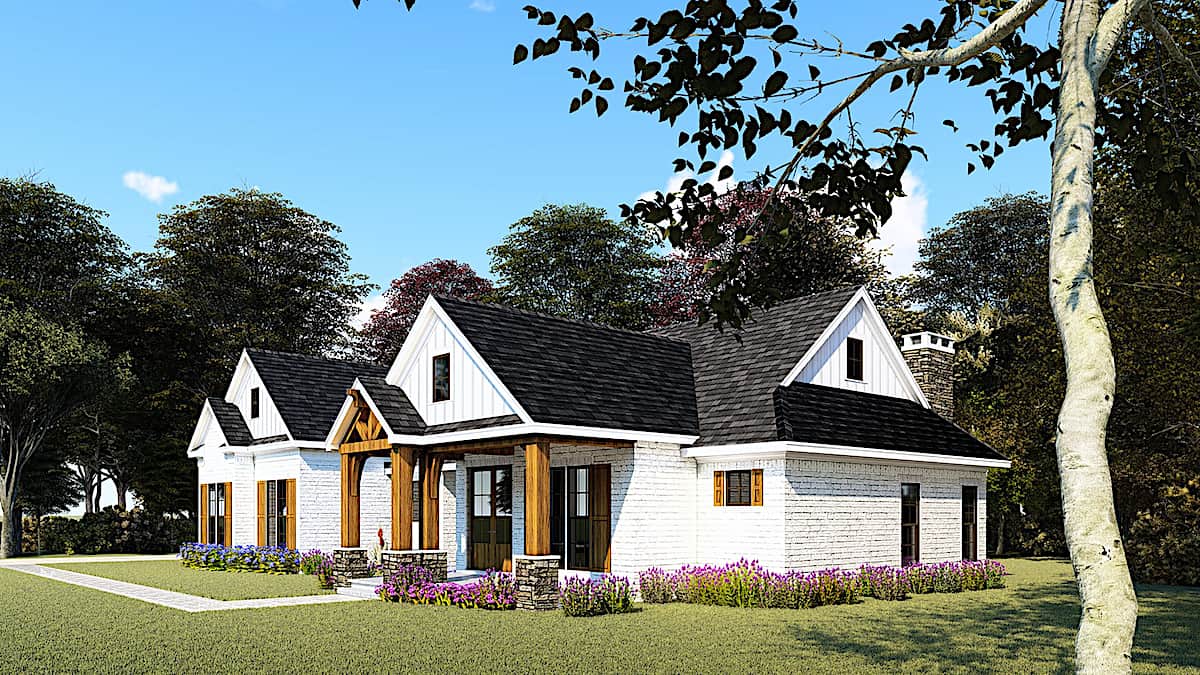 Right Side View of this 3-Bedroom, 2073 Sq Ft Plan - 193-1157
