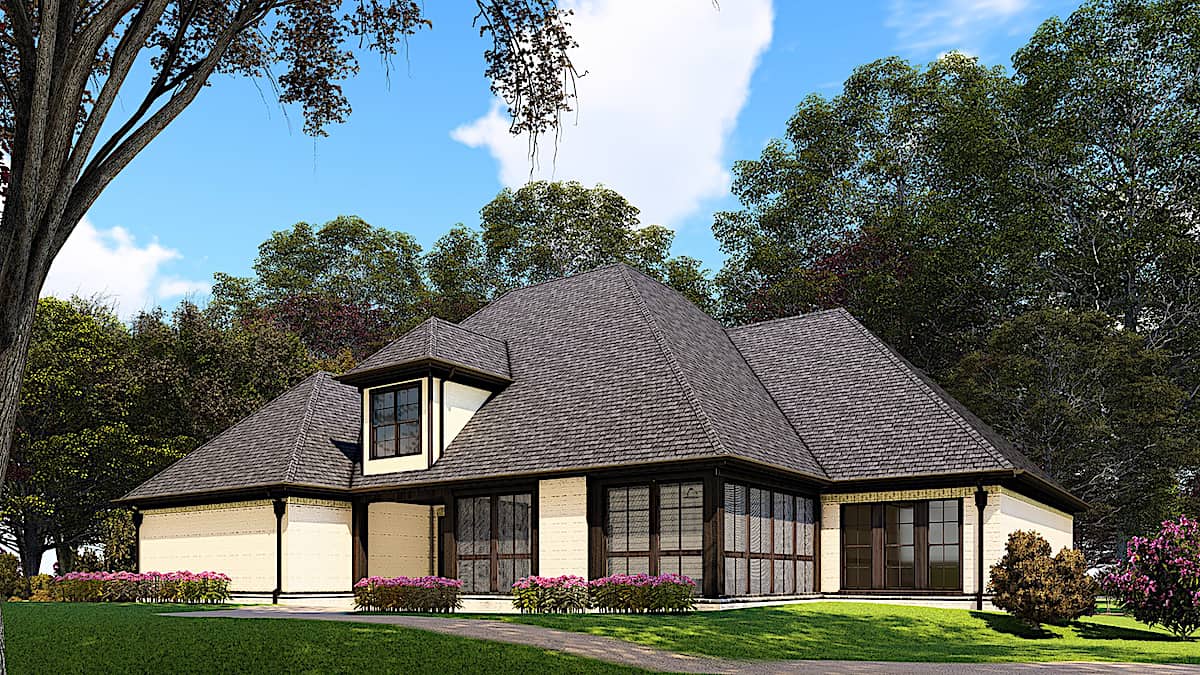 Rear View of this 3-Bedroom, 3274 Sq Ft Plan - 193-1160