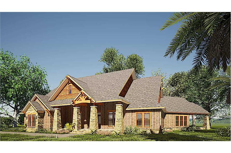 193-1165: Home Plan 3D Image-Right View