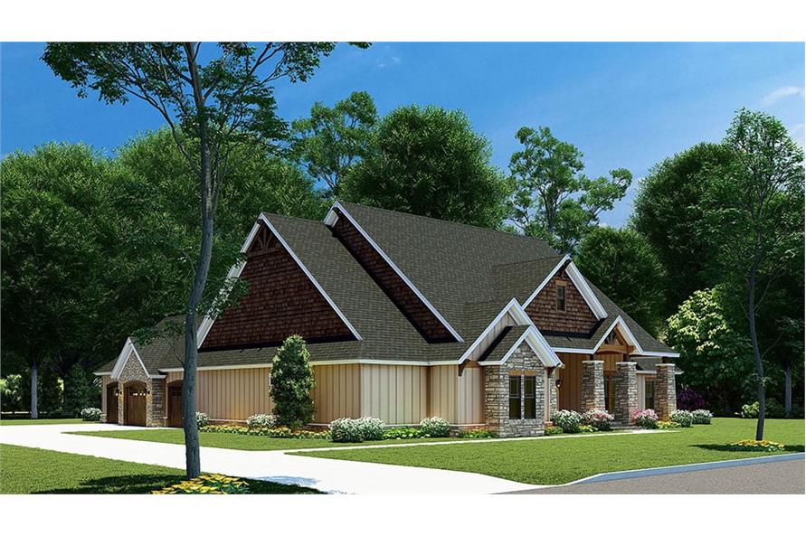 Left Side View of this 3-Bedroom, 3698 Sq Ft Plan - 193-1165