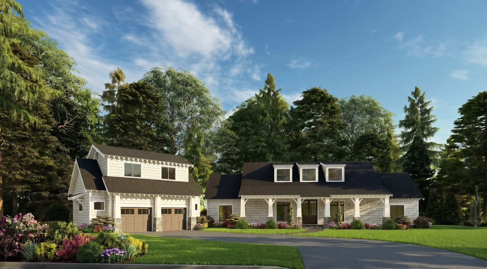 Ranch style home (ThePlanCollection: Plan #193-1172)