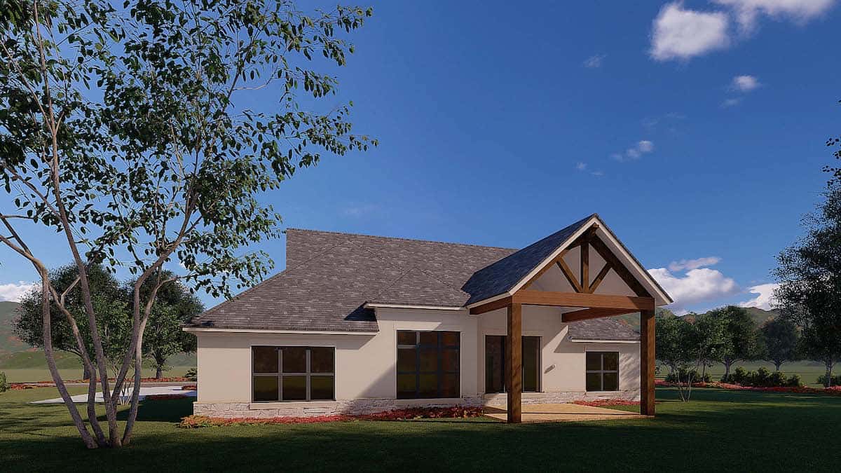 Rear View of this 3-Bedroom, 2382 Sq Ft Plan - 193-1176