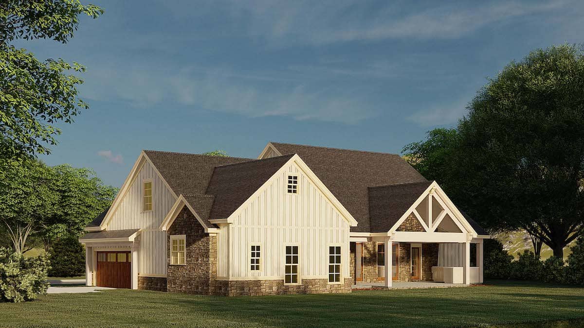 Left Side View of this 3-Bedroom, 2120 Sq Ft Plan - 193-1185